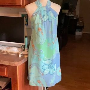 NWOT Ellavie Blue and Green Multi Colored Dress Size 6